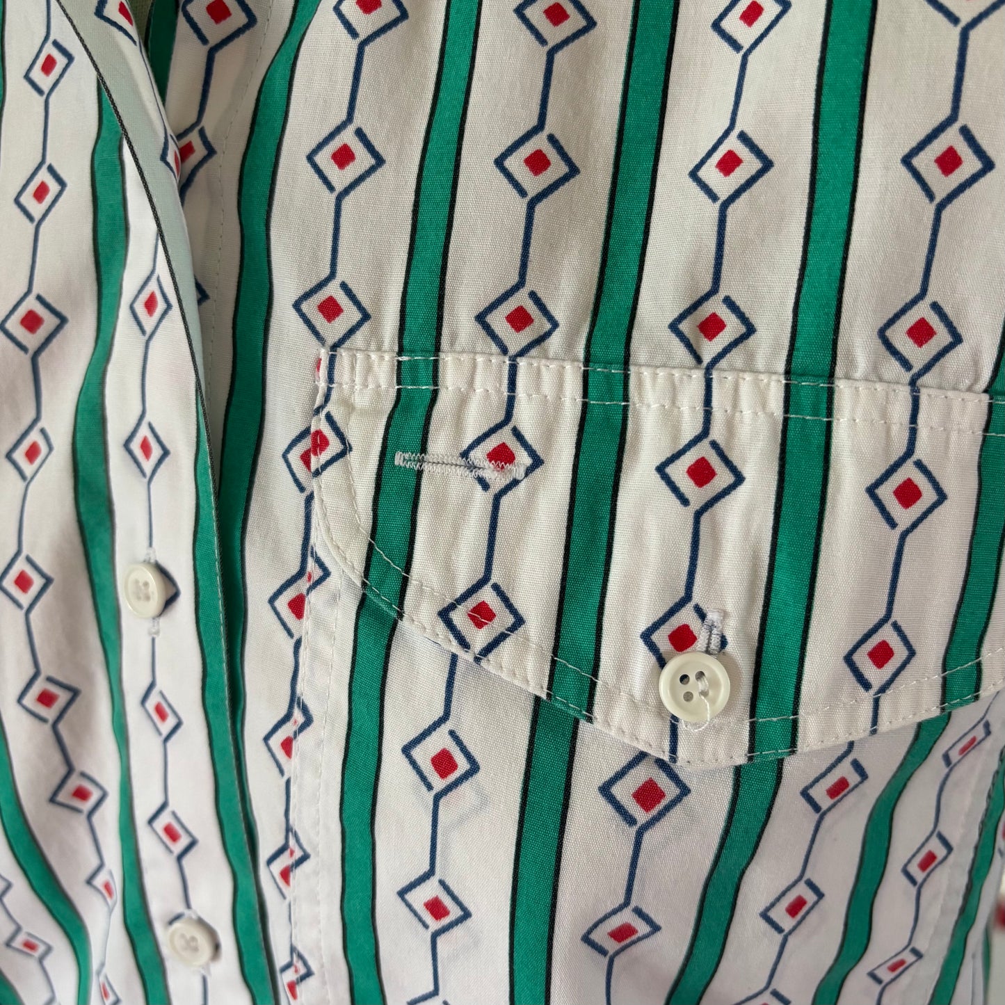 Vintage 90s Southwestern Geometric Button Up Shirt | Circle of Square | Western Inspired | Women’s Size 8