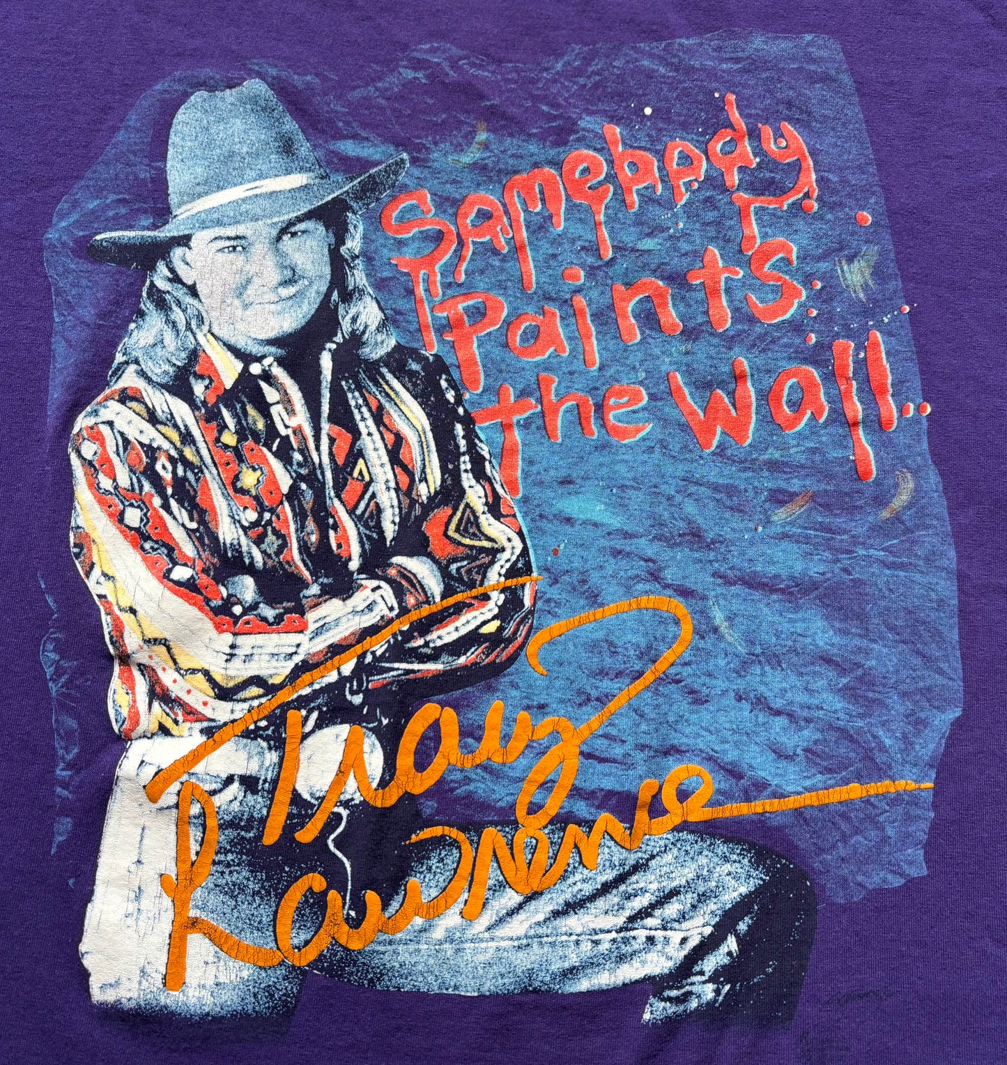 1992 Vintage Tracy Lawrence “Somebody Paints the Wall” Country Concert T-shirt | Made In USA