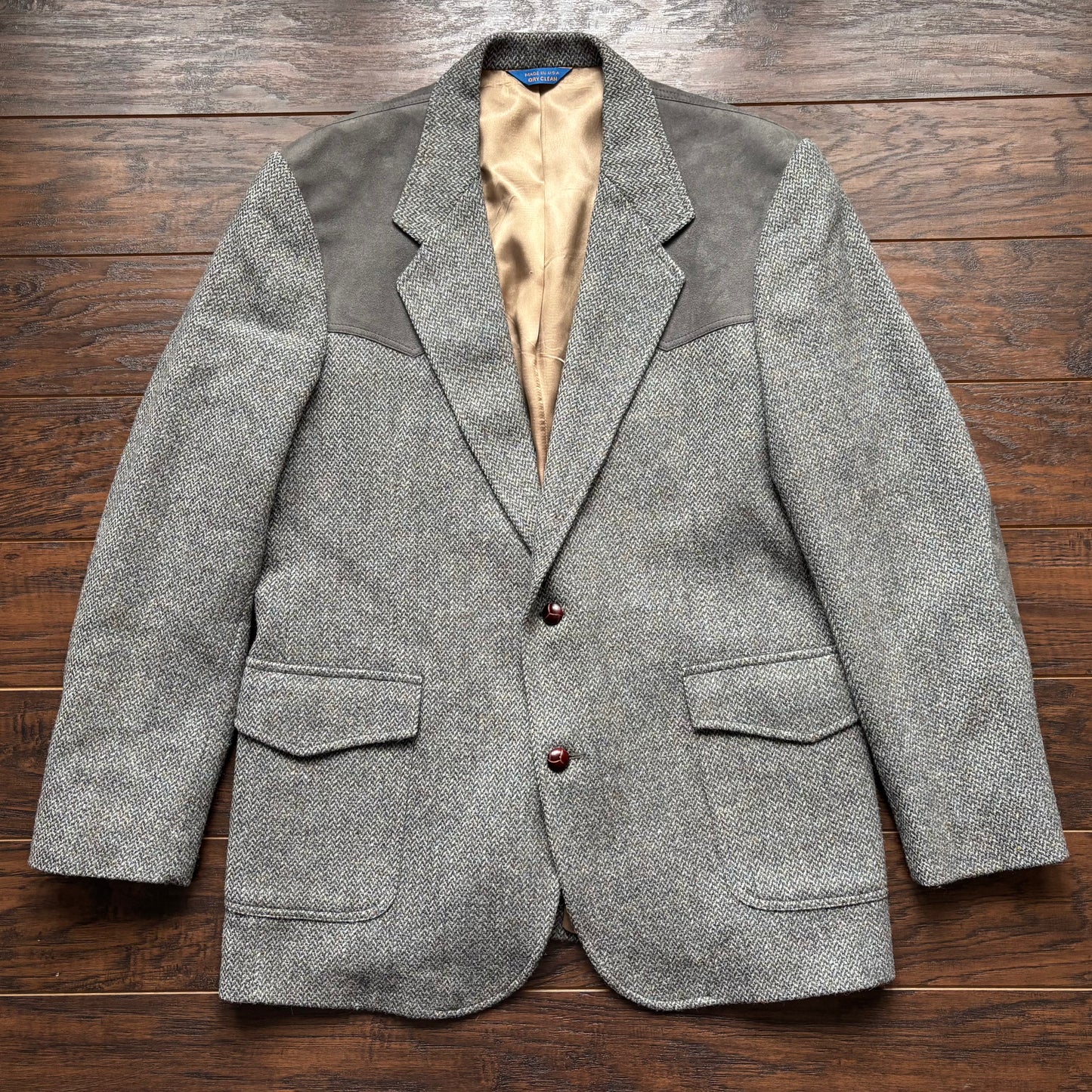 Vintage Western Men’s Pendleton Blazer with Suede Patches