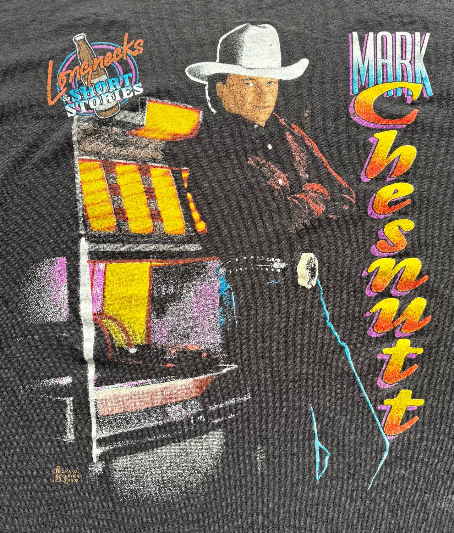 1992 Vintage Western Mark Chesnutt “Long Necks & Short Stories” Country Concert T-Shirt