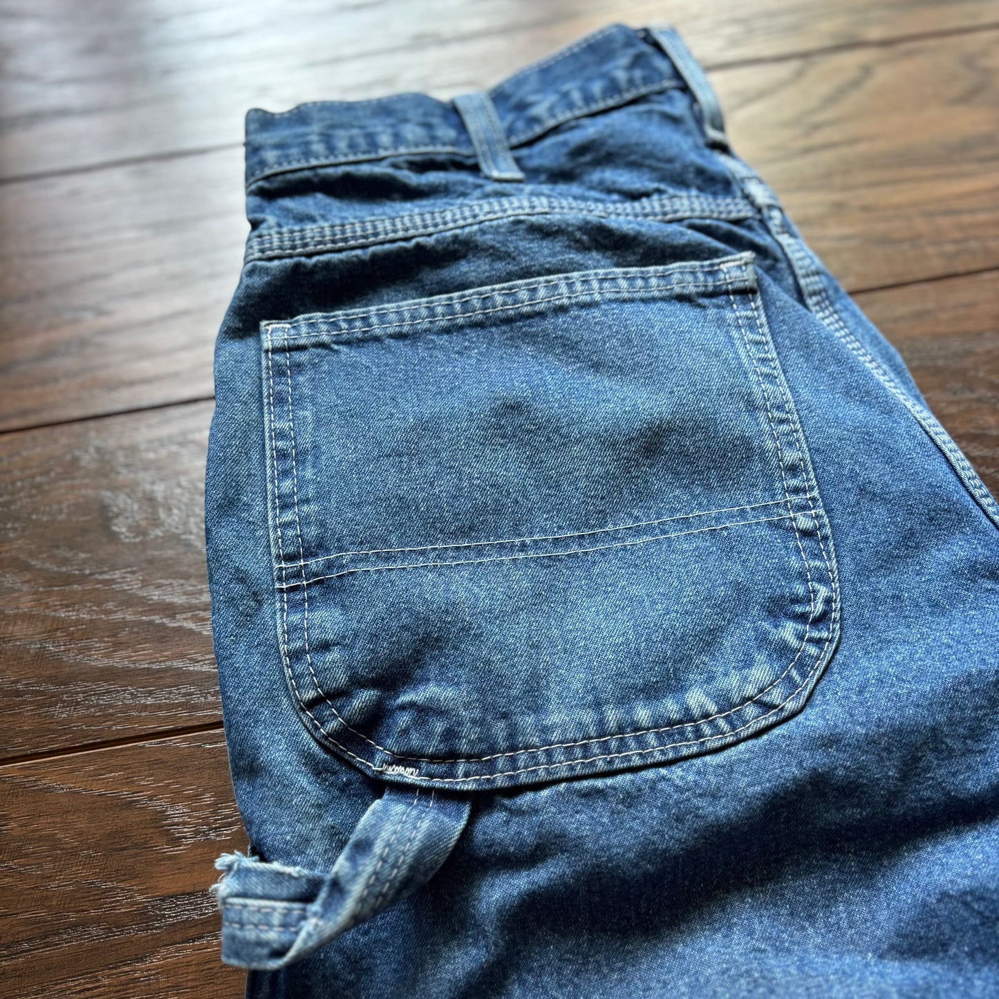 Vintage Dickies Carpenter Jeans 30x30.5 Blue Denim Workwear Utility Pants Y2K Hammer Loop Distressed Faded Men’s