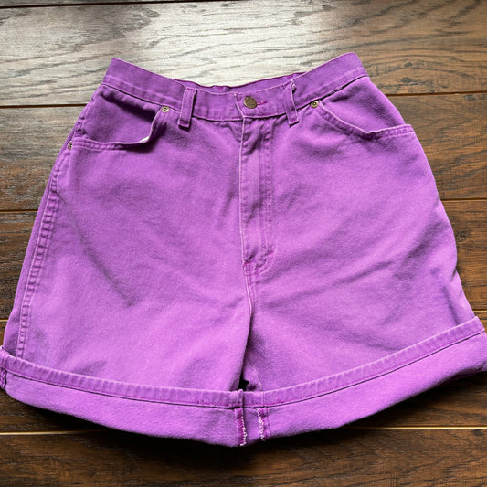 Vintage Women’s Purple Denim Shorts | Made in USA