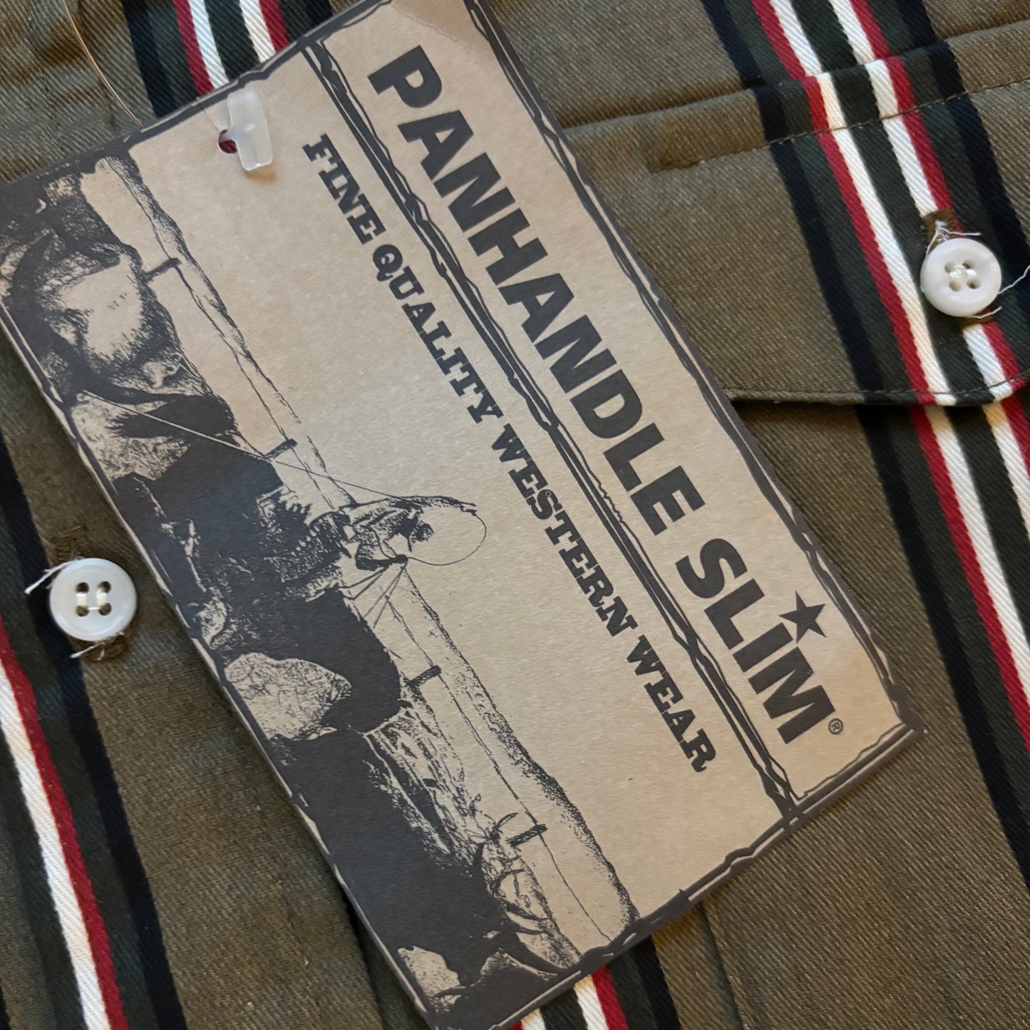 90’s Vintage Western Men’s Panhandle Slim Shirt | Deadstock New With Tags