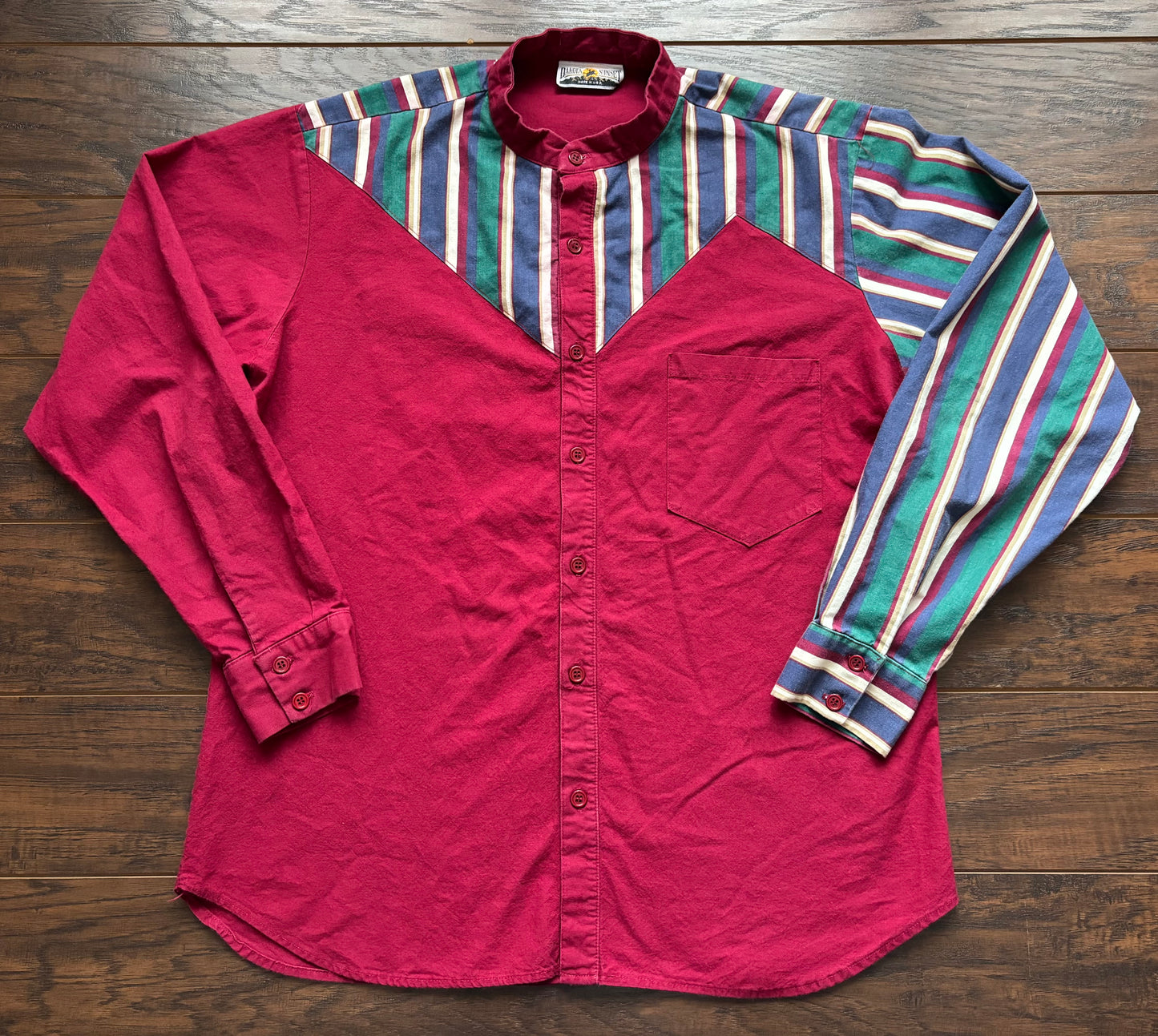 90’s Vintage Western Men’s Dakota Sunset Shirt | Made in the USA