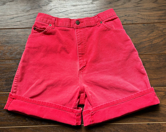 Vintage Women’s Watermelon Pink Denim Shorts
