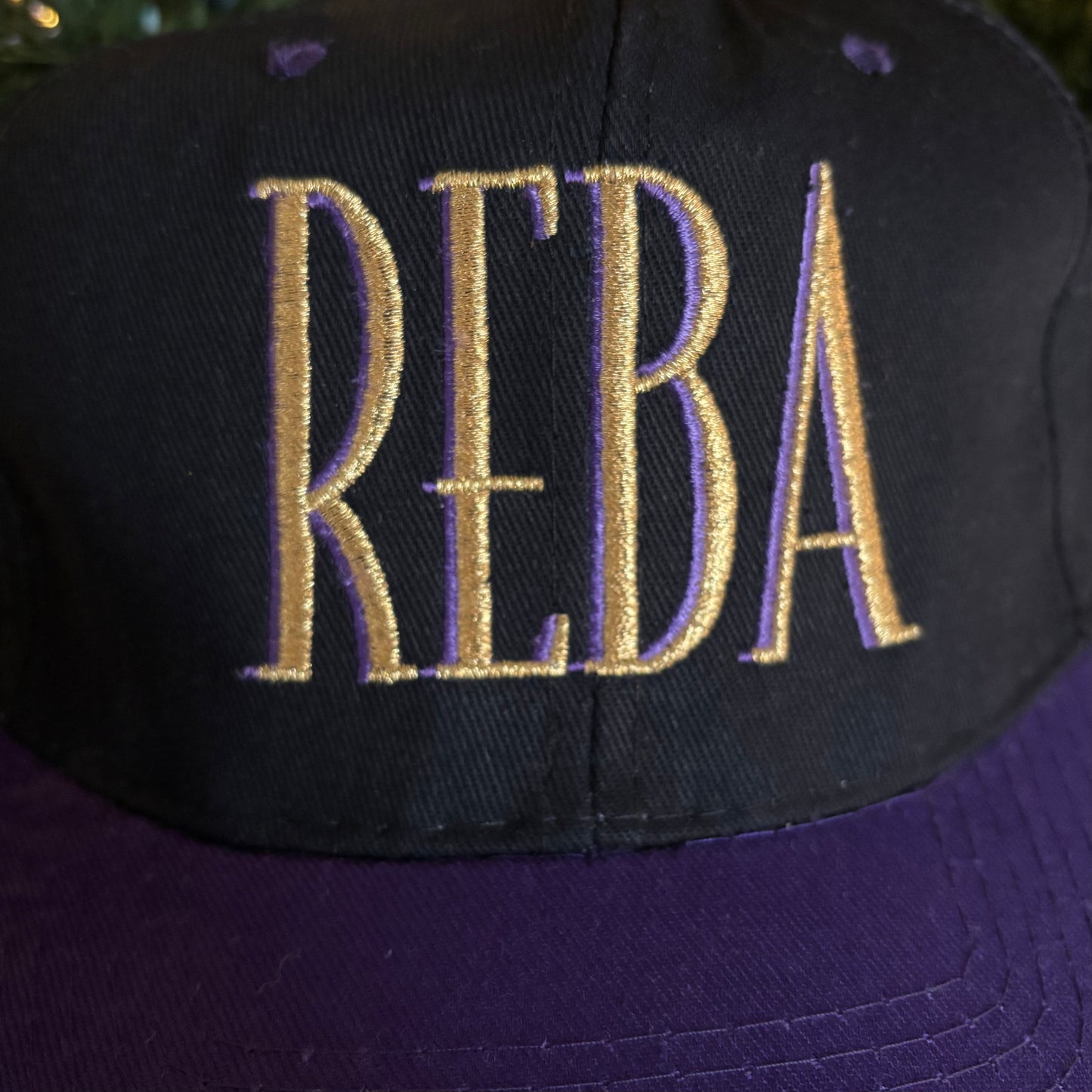 Vintage 1994 Reba Name Snapback Hat | Purple Western Country Cap | KC Headwear Embroidered Hat