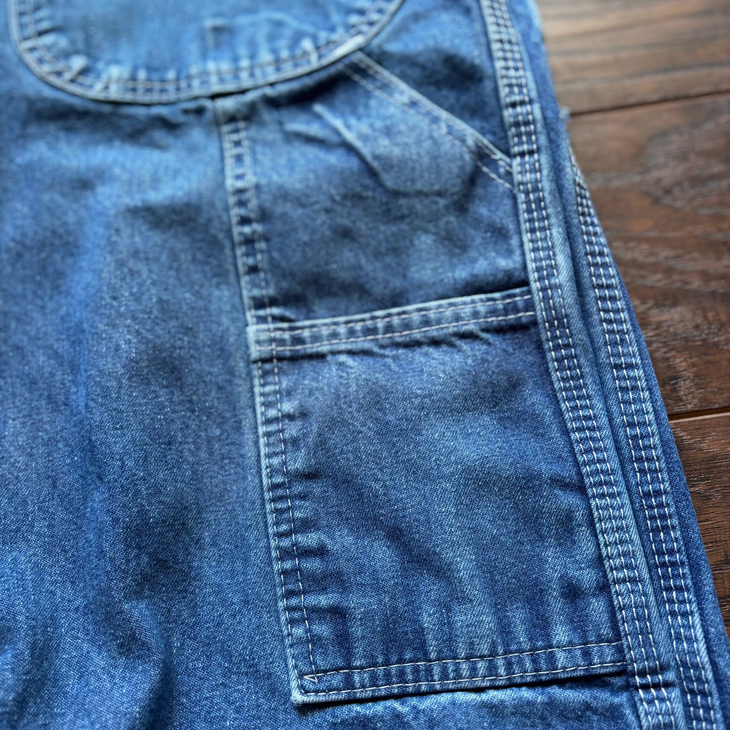 Vintage Dickies Carpenter Jeans 30x30.5 Blue Denim Workwear Utility Pants Y2K Hammer Loop Distressed Faded Men’s