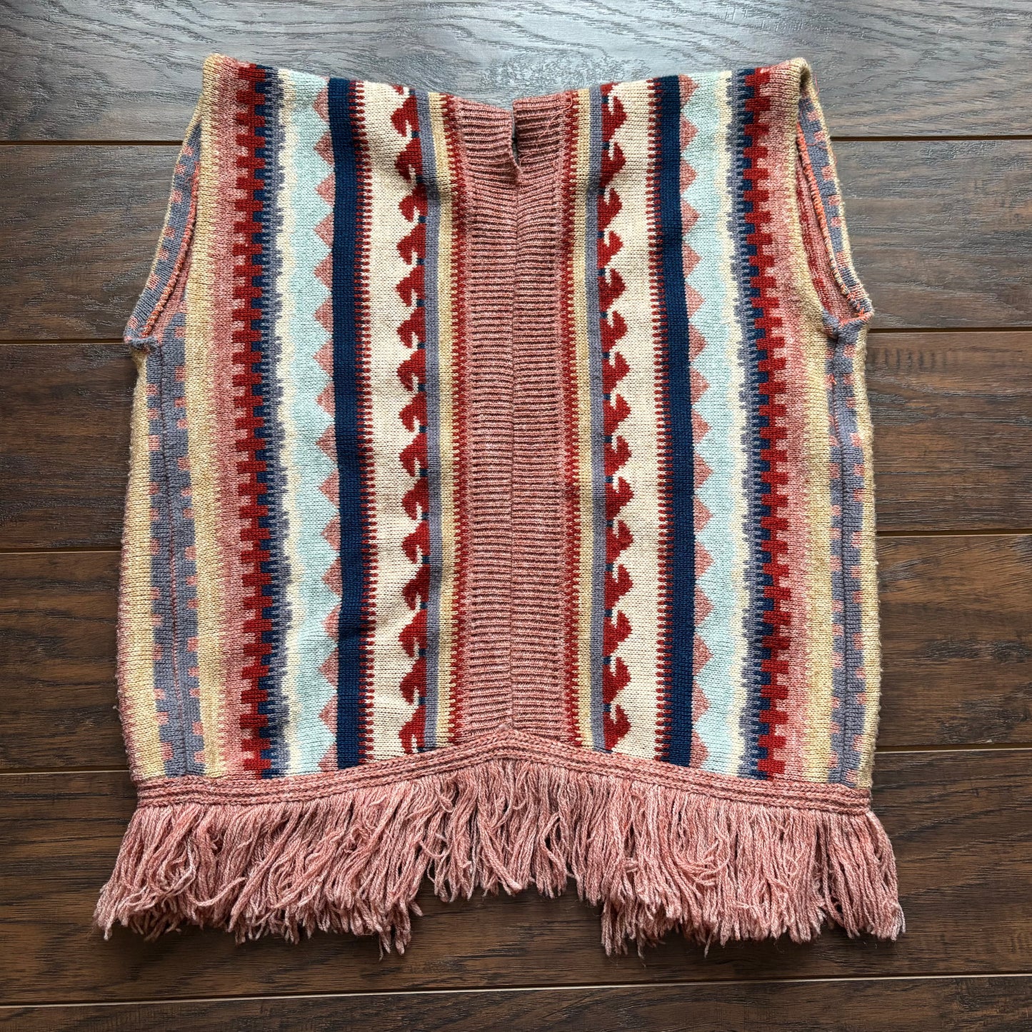 70’s Vintage Boho Western Women’s BANANAS by Nancy Bossio Sweater Vest with Fringe Trim