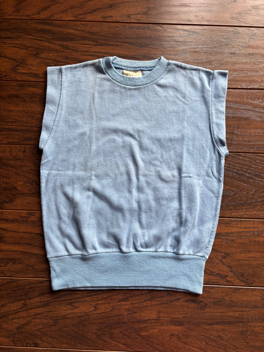 Vintage 70s Sleeveless Shirt Blue Blank Crewneck | Loomcraft Exclusive (please message me with what your size s/m/l)