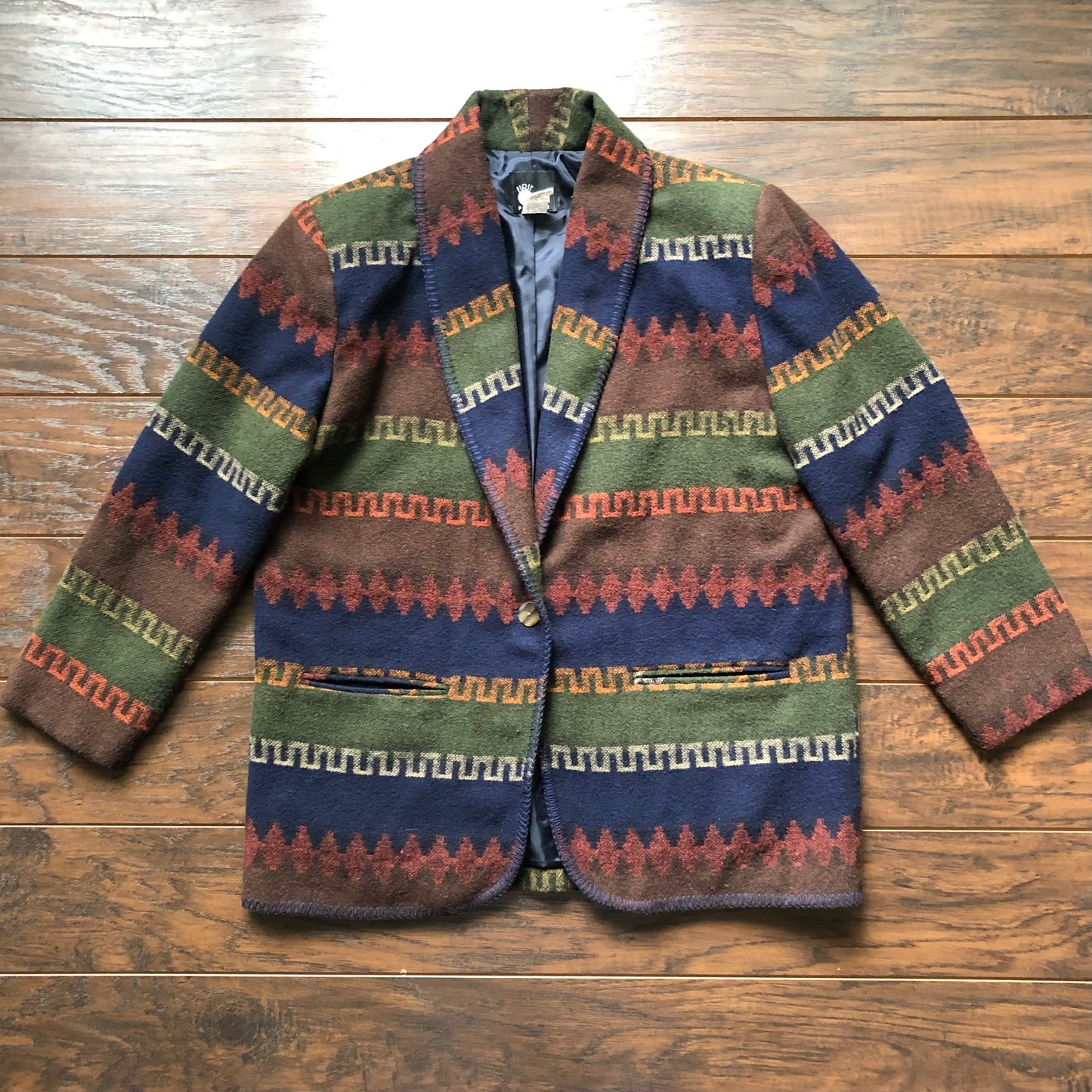 90’s Vintage Western Women’s First Option Petite Aztec Blazer