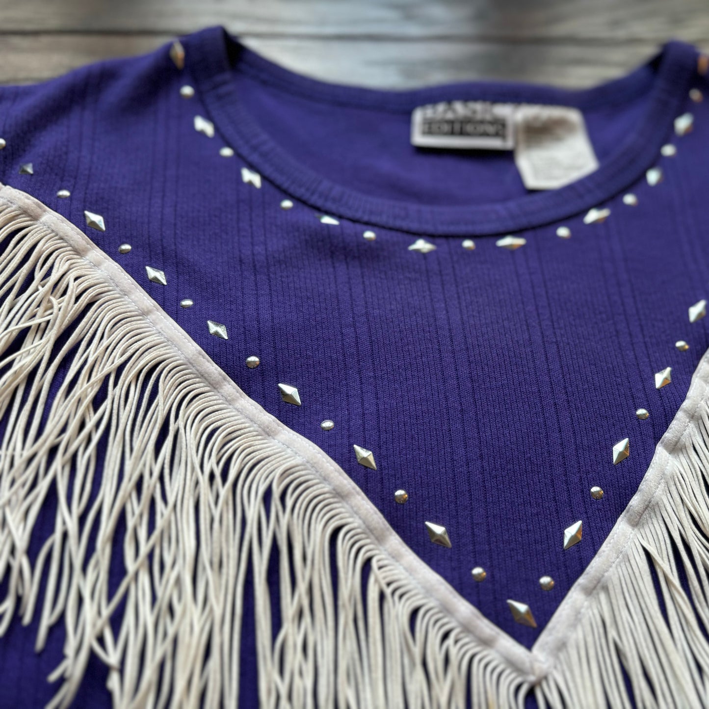 90’s Vintage Western Women’s Basic Editions Shirt with Fringe