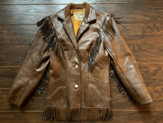 Vintage Western Distressed Women’s Leather Pioneer Wear Jacket with Fringe | Albuquerque, NM