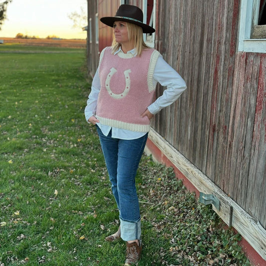 I’m Feelin’ Lucky Horseshoe Sweater Vest