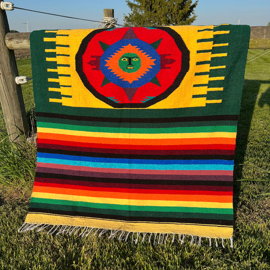 Vintage Woven Southwestern Blanket/Rug