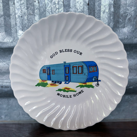 Vintage “God Bless Our Mobile Home” Collector Plate