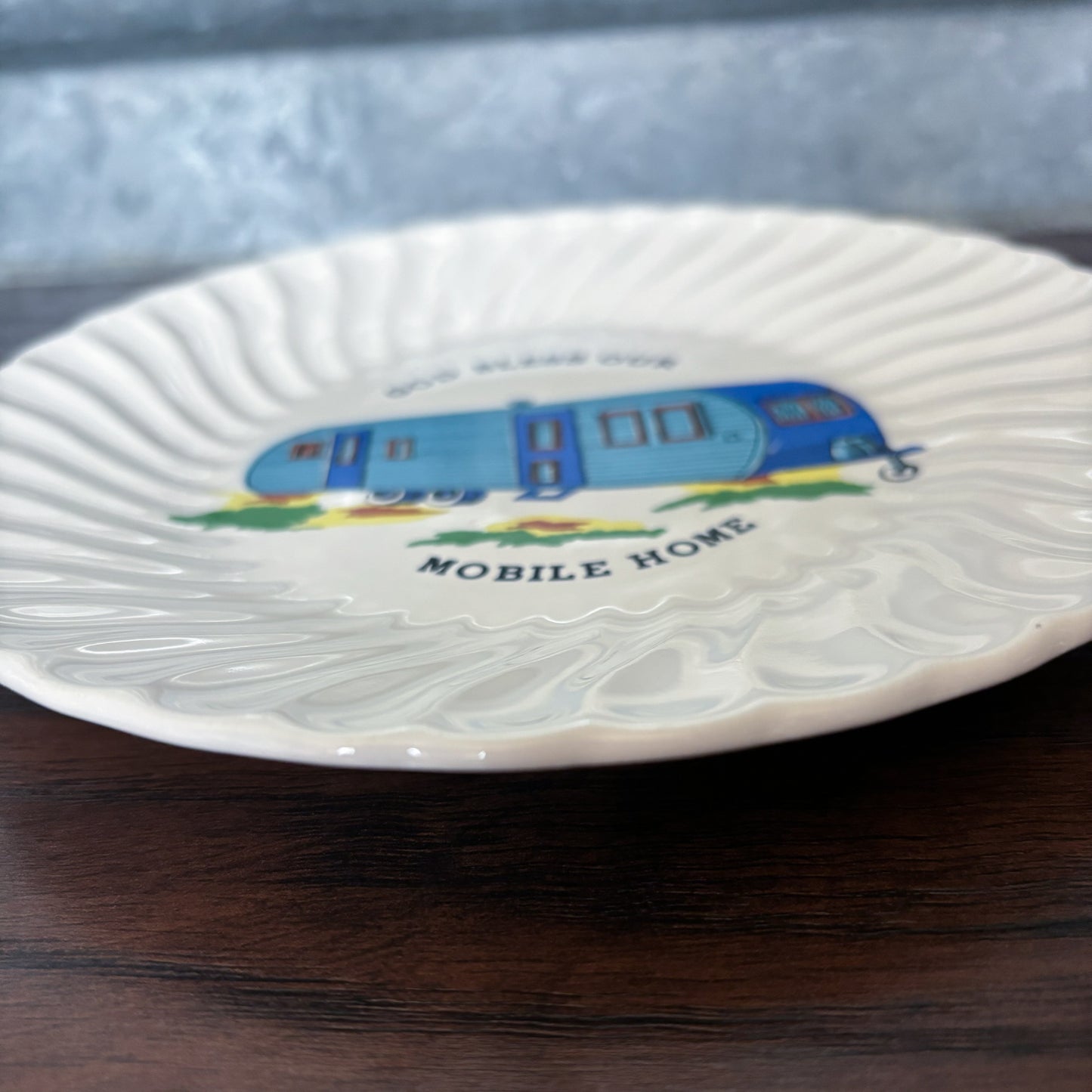 Vintage “God Bless Our Mobile Home” Collector Plate