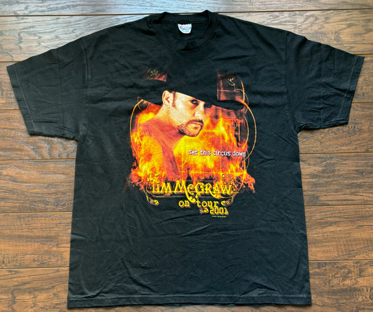 2001 Vintage Western Tim McGraw “Set This Circus Down” Country Concert T-shirt