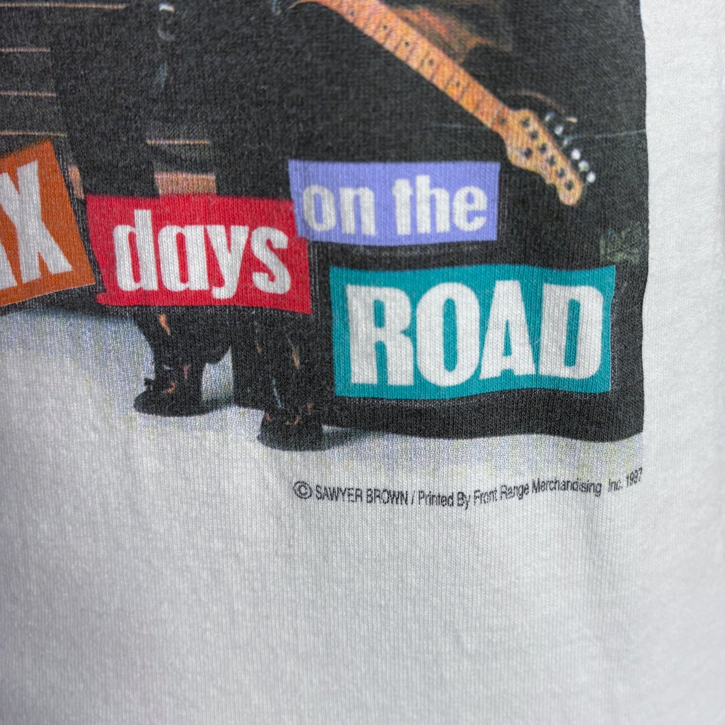Vintage 1992 Sawyer Brown Six Days On The Road Tour T Shirt XL | Double Sided Graphic Jerzees USA Made Components