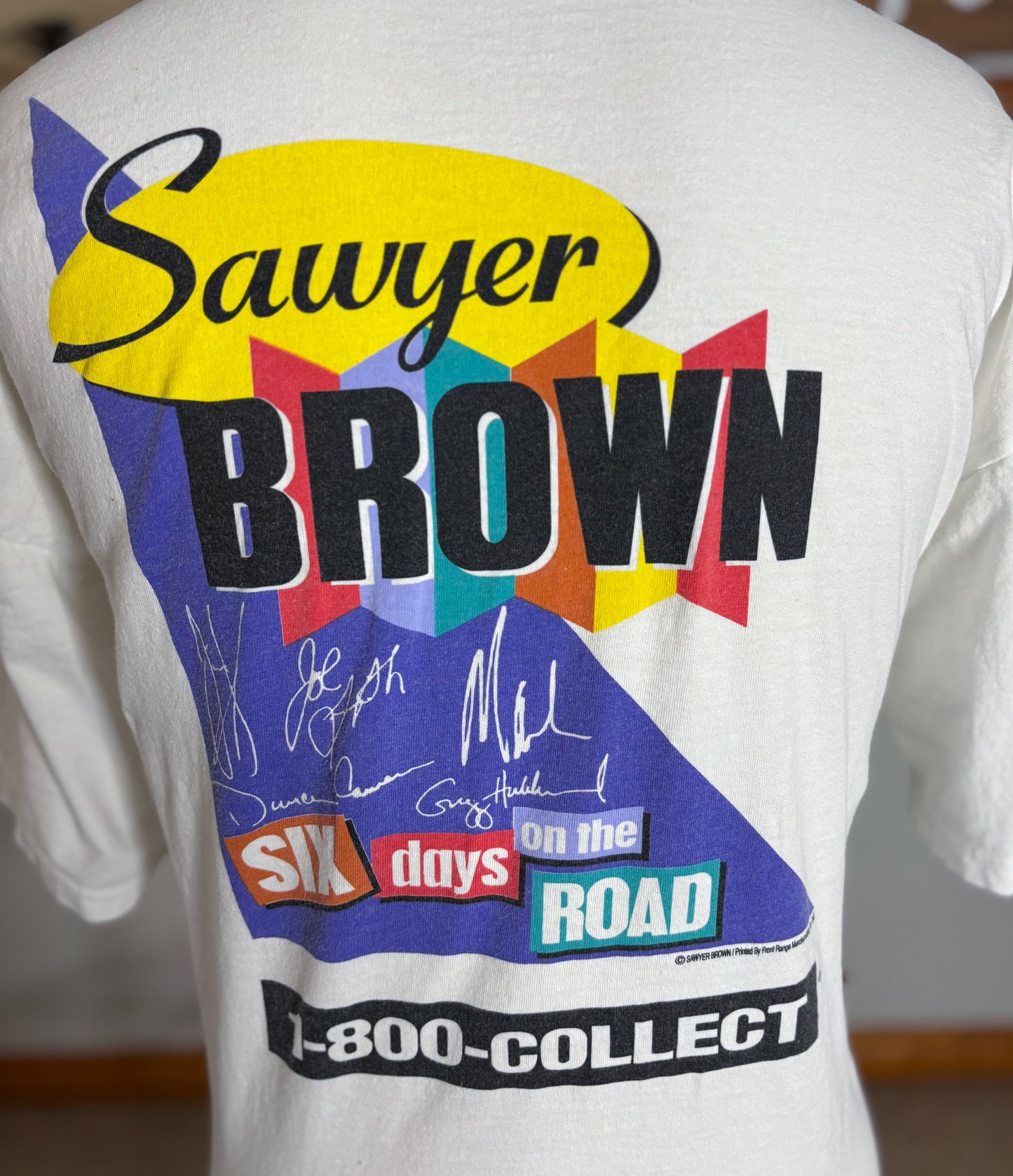 Vintage 1992 Sawyer Brown Six Days On The Road Tour T Shirt XL | Double Sided Graphic Jerzees USA Made Components