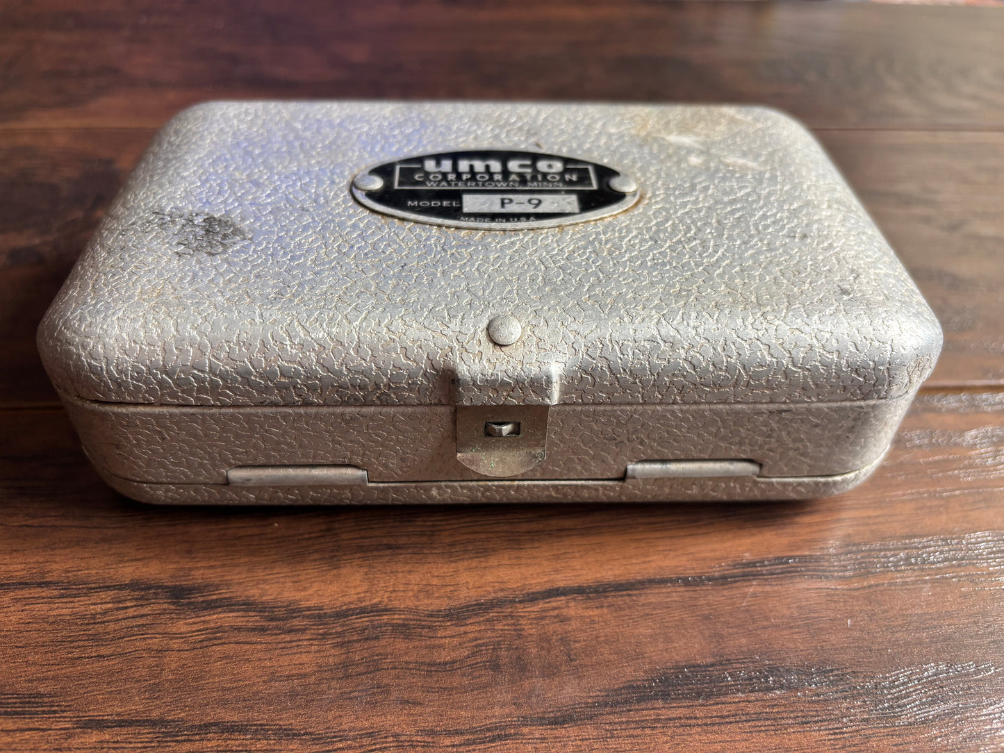 Vintage UMCO P-9 Aluminum Fishing Tackle Box with Lures | Double Sided Metal Tackle Box | Made in USA | 1970s Fishing Gear