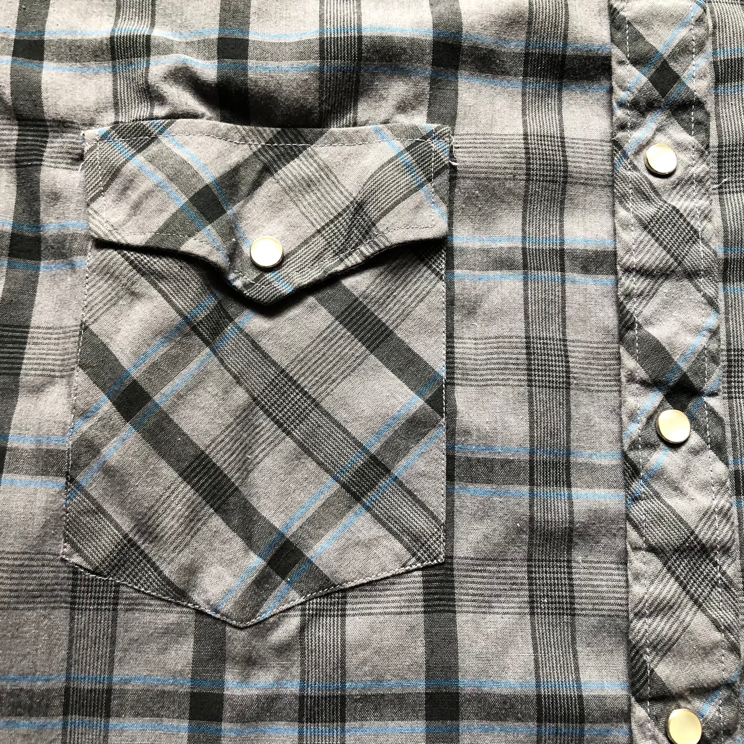 Vintage Men’s BJ-R Authentic Western Plaid Shirt with Snap Buttons