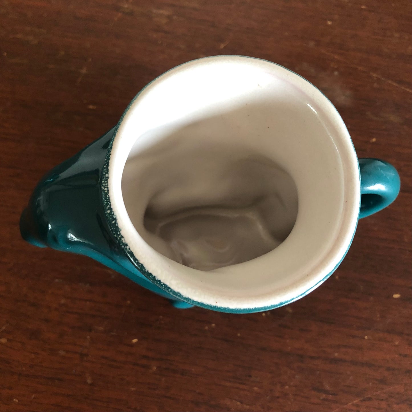 1985/1990 Vintage Frankoma Periwinkle and Turquoise Donkey Mugs