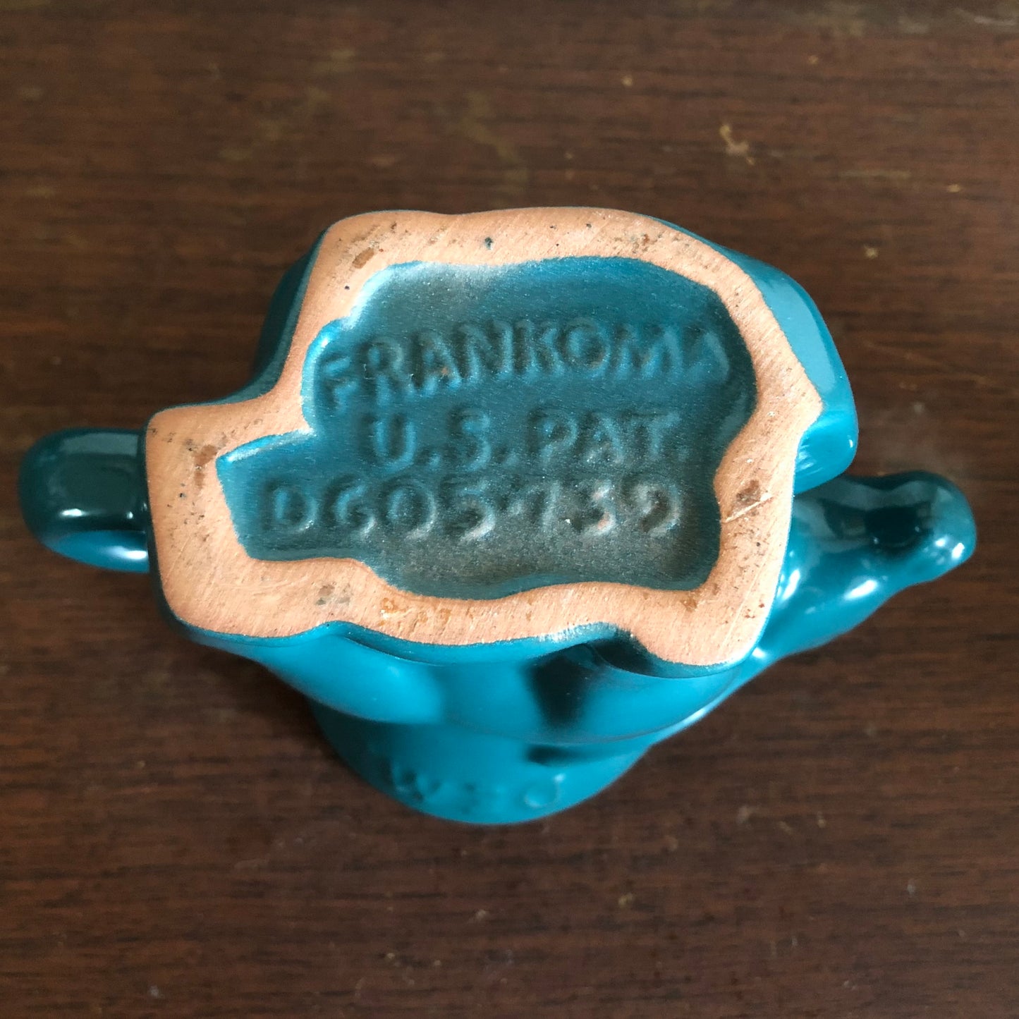 1985/1990 Vintage Frankoma Periwinkle and Turquoise Donkey Mugs