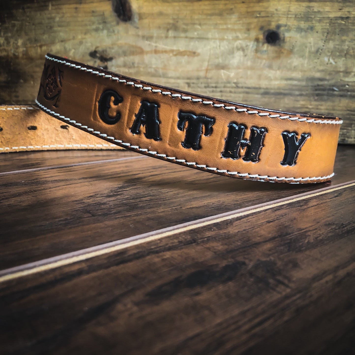 Vintage Western Kids Hand Tooled and Painted Leather Belt | Cathy