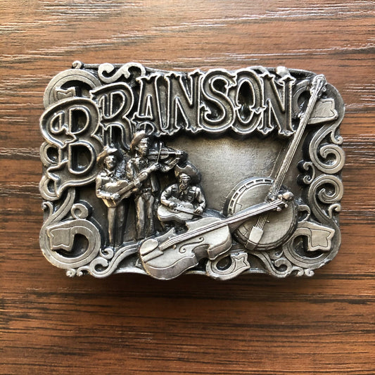 Vintage Western Branson, Missouri Pewter Belt Buckle | America’s Live Music Show Capital