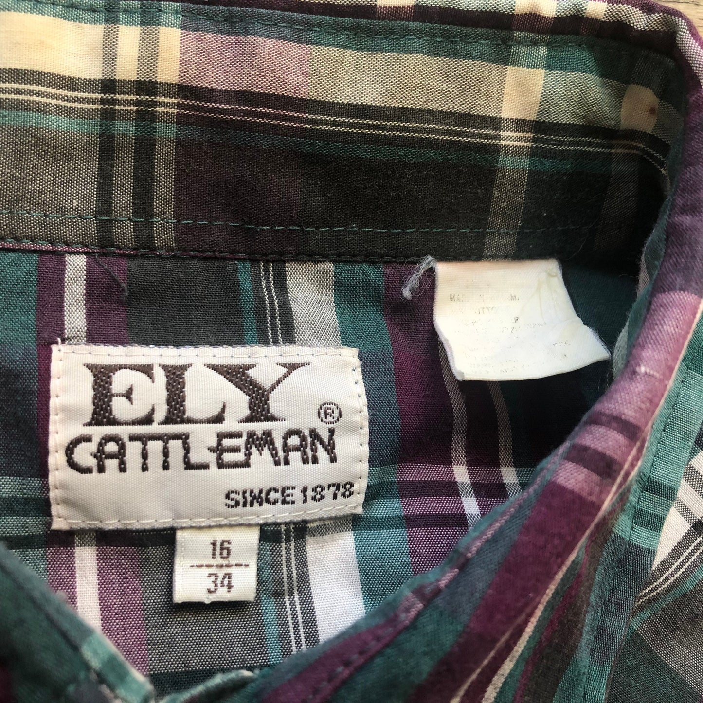 Vintage Western Men’s ELY Cattleman Snap Button Shirt