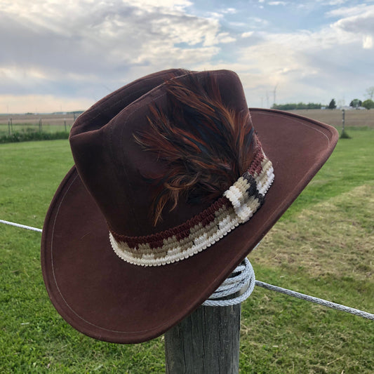 Vintage Western Cowboy Hat with Hatband and Feathers | United Haters Cap & Millinery Workers International Union