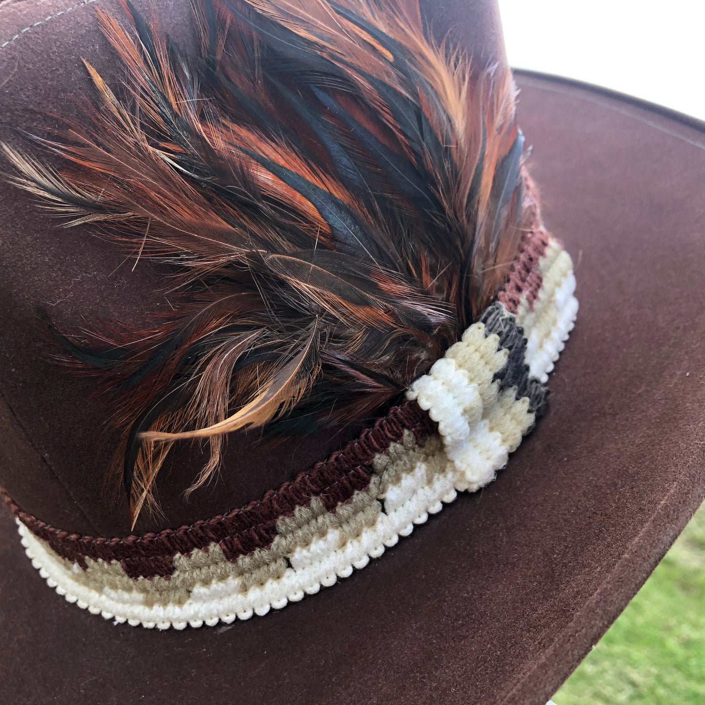 Vintage Western Cowboy Hat with Hatband and Feathers | United Haters Cap & Millinery Workers International Union