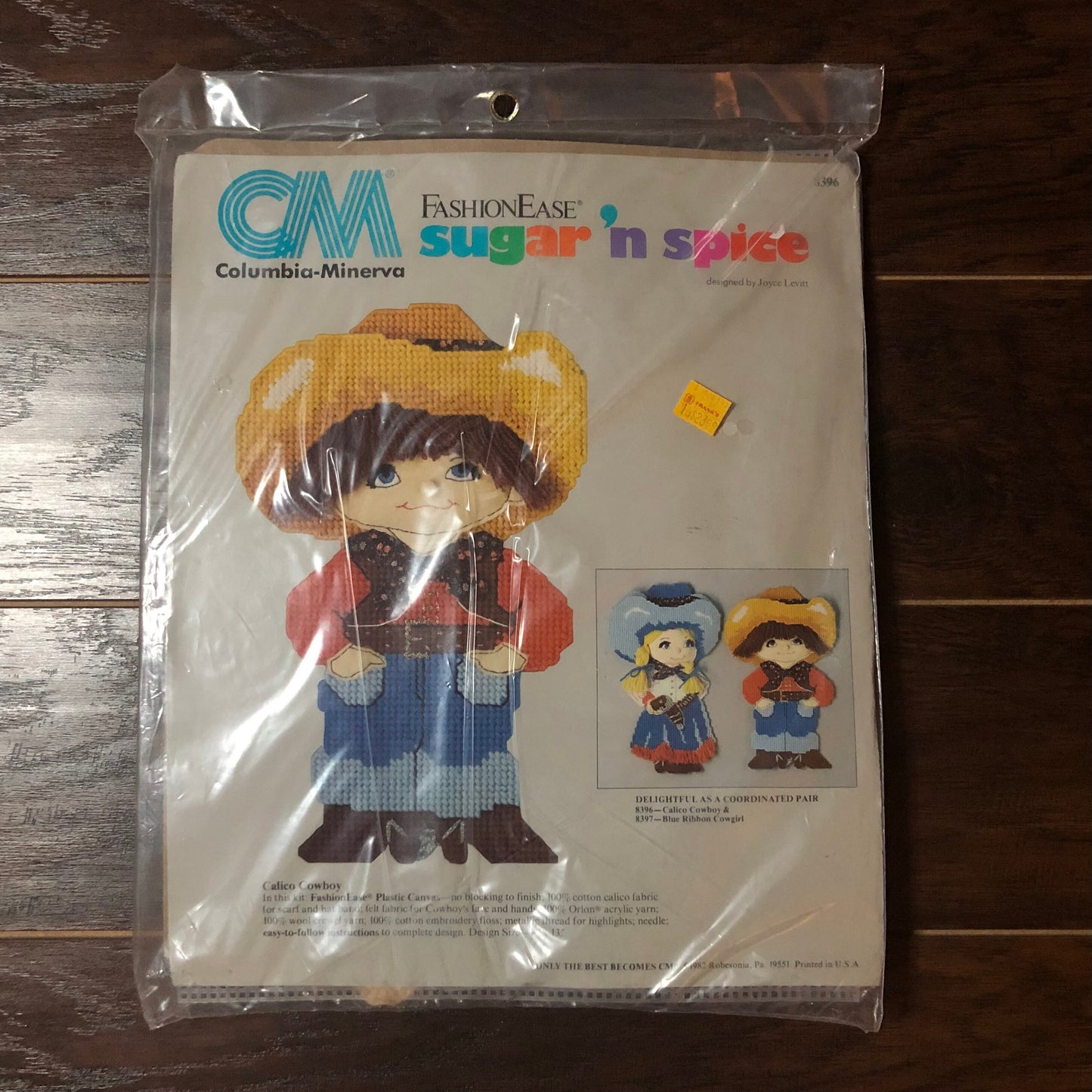 1982 Columbia-Minerva Calico Cowboy Needlepoint Kit | NOS