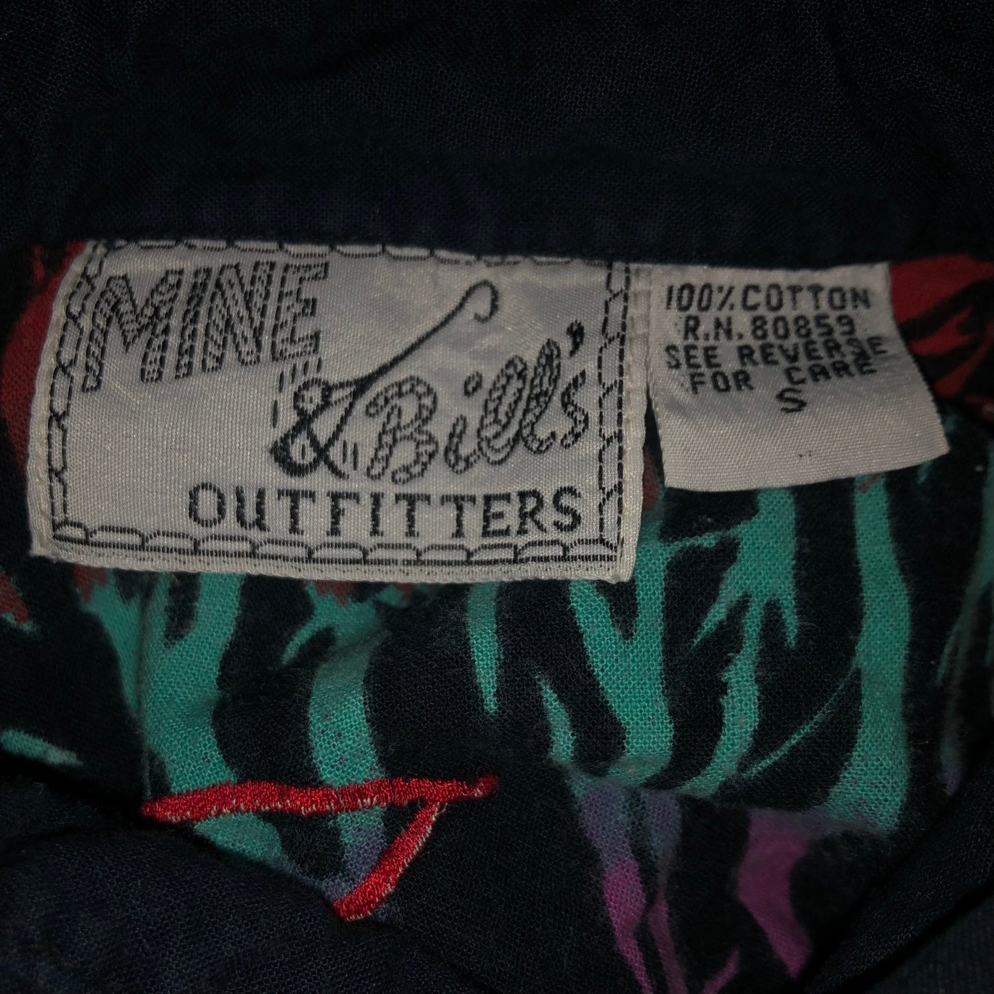 80’s/90’s Vintage Western Women’s Mine & Bill’s Outfitters Shirt with Embroidered Front/Back Yokes