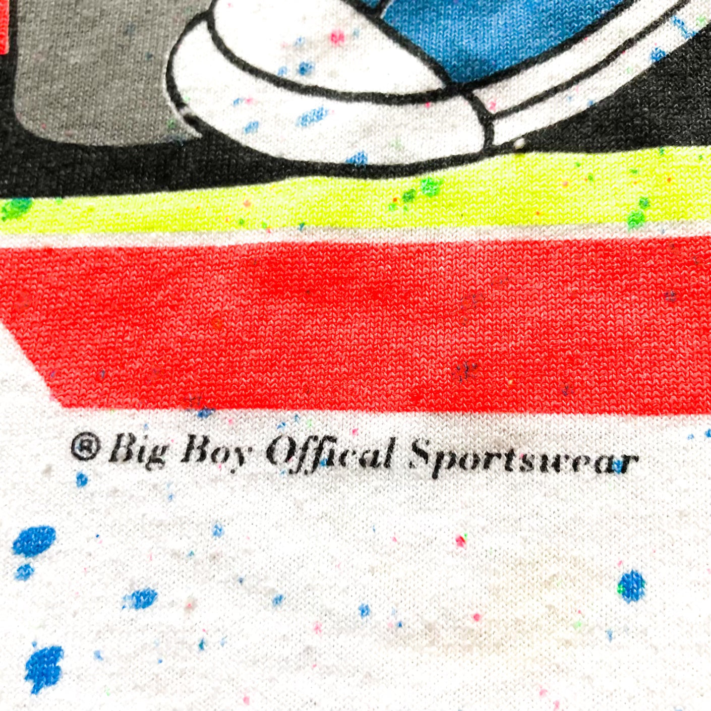 90’s Vintage Neon Paint Splattered Bob’s Big Boy T-Shirt | Made in USA