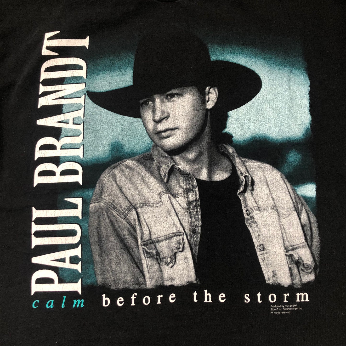 1997 Vintage Western Paul Brandt Calm Before the Storm Concert T-Shirt | Storm Front Tour