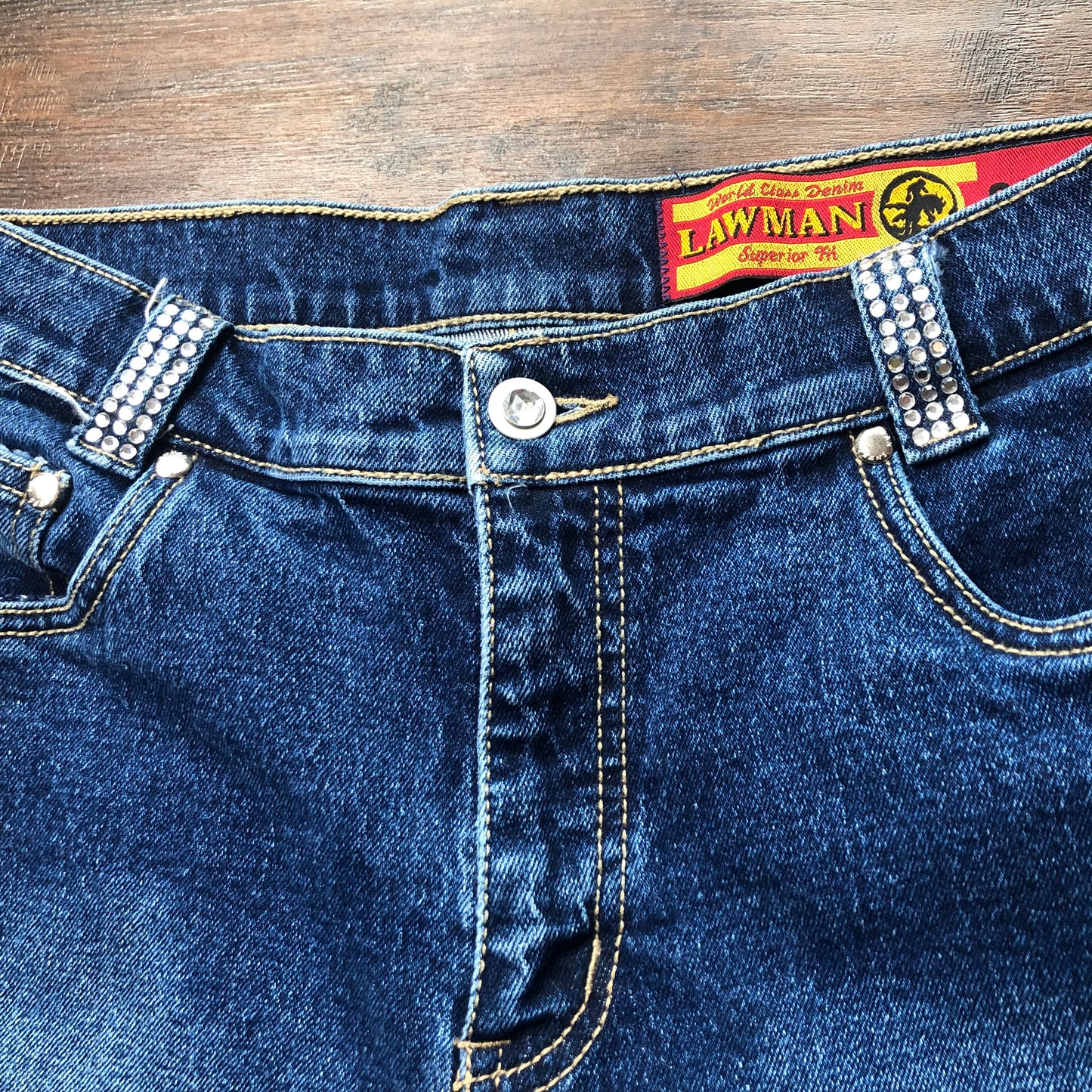 Vintage Western Women’s Lawman Jeans with Rhinestones | Superior/Slim Fit