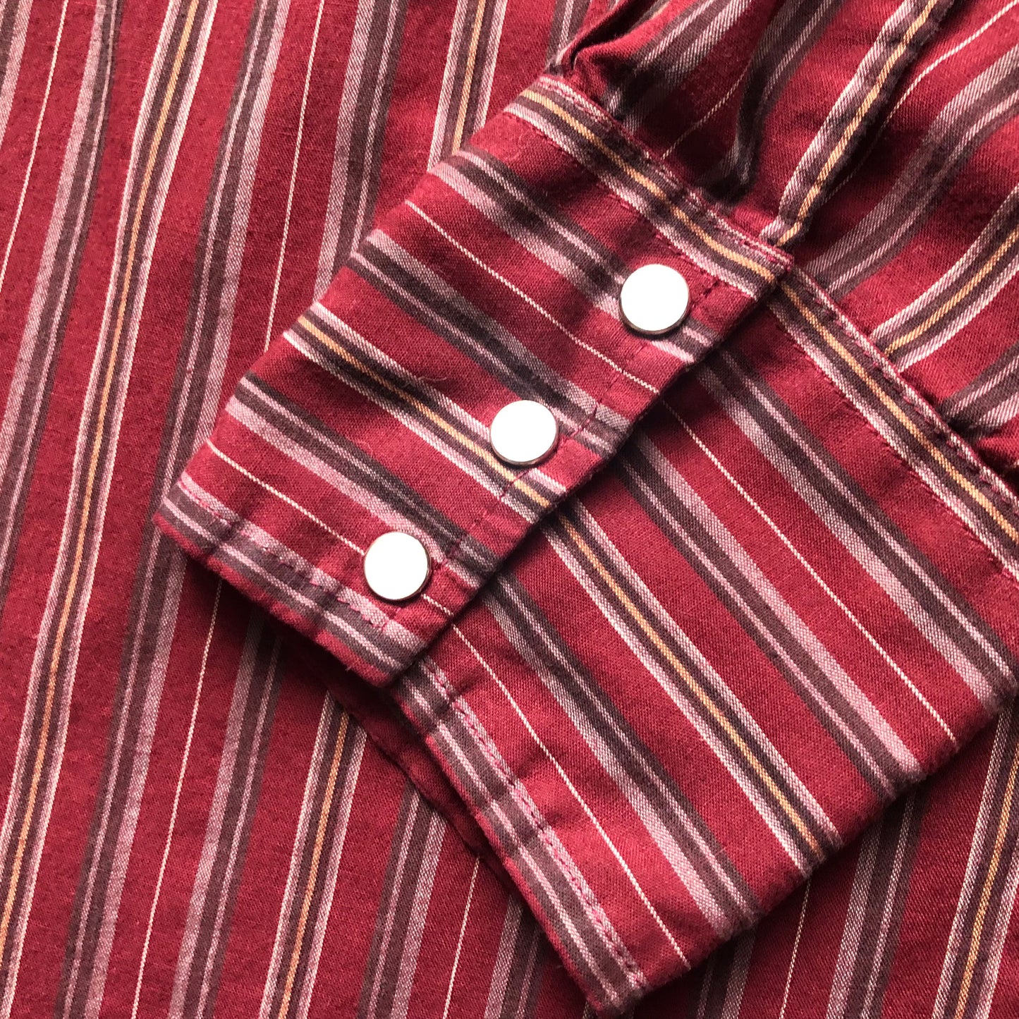 Vintage Western Men’s Striped Wrangler Shirt with Snap Buttons