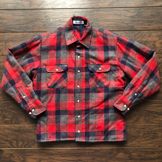 80’s Vintage Western Men’s Lined Flannel Shirt | Made in Korea