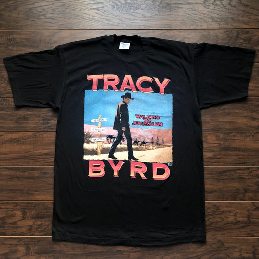 1995 Vintage Western Tracy Byrd “Walkin’ To Jerusalem” Country Concert Tour T-Shirt | Made in USA