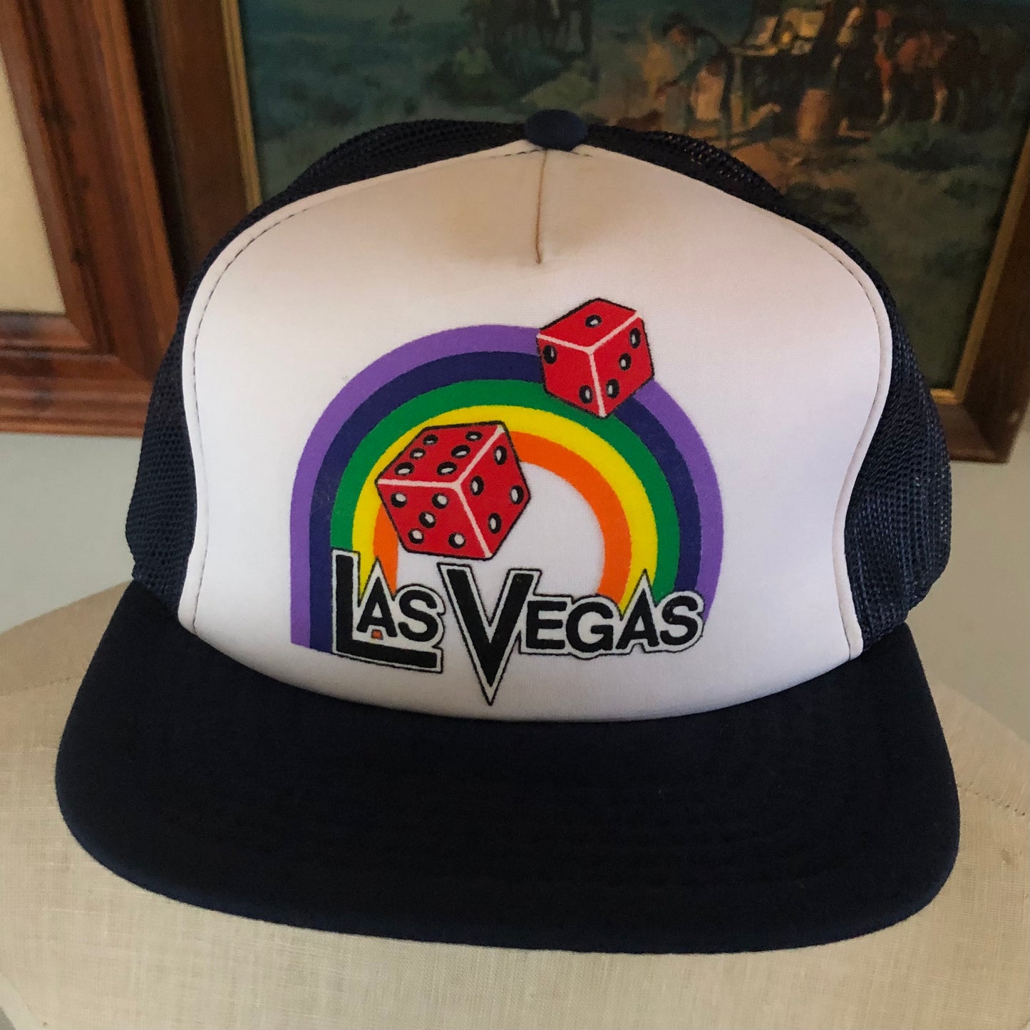 80’s Vintage Rainbow Las Vegas Snapback Hat | Deadstock