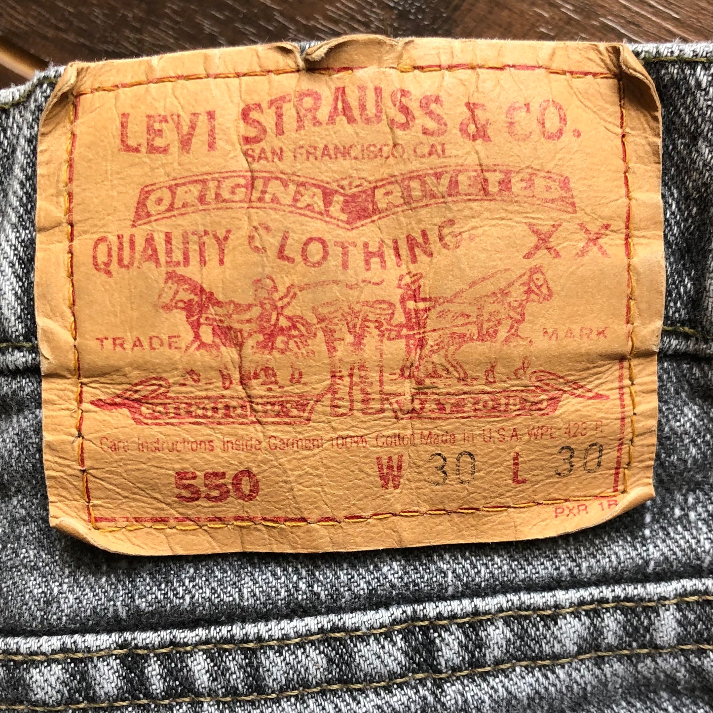 Vintage Women’s 550 Levi’s High Waisted Stone Washed Black Jeans