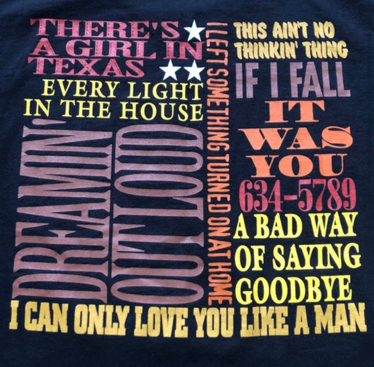 1997 Vintage Western Trace Adkins “Dreamin’ Out Loud” Country Music Concert T-Shirt