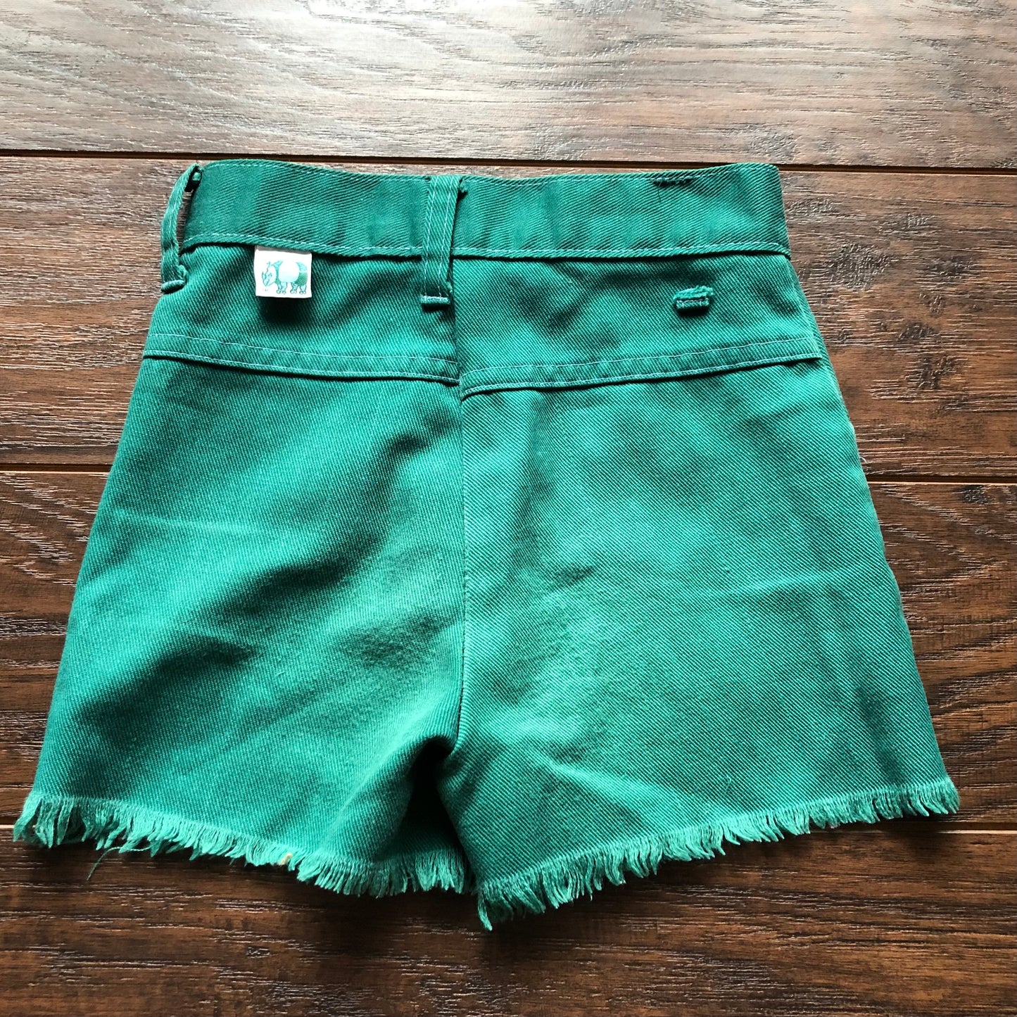 Vintage Kids JCPENNEY Penney Pet Green Cut-off Shorts