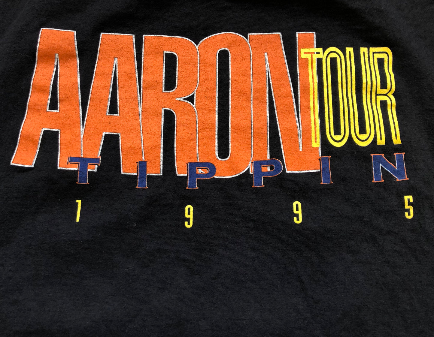 1995 Vintage Western Aaron Tippin “Looking Back At Myself” Country Concert Tour T-Shirt