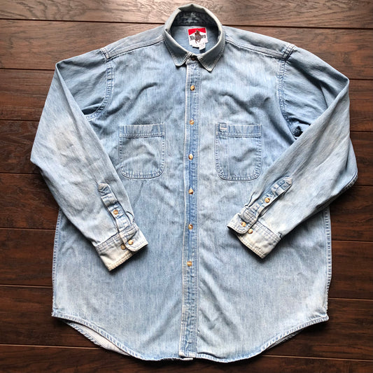 90’s Vintage Western Men’s Marlboro Denim Shirt | Made in USA