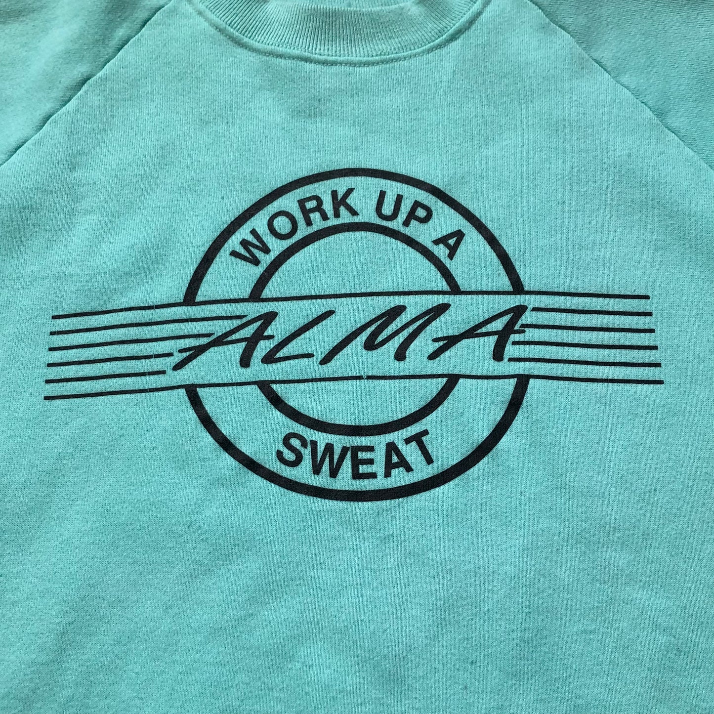 Vintage “Work Up A Sweat Alma” Pullover Sweatshirt-Alma, MI | Made in USA