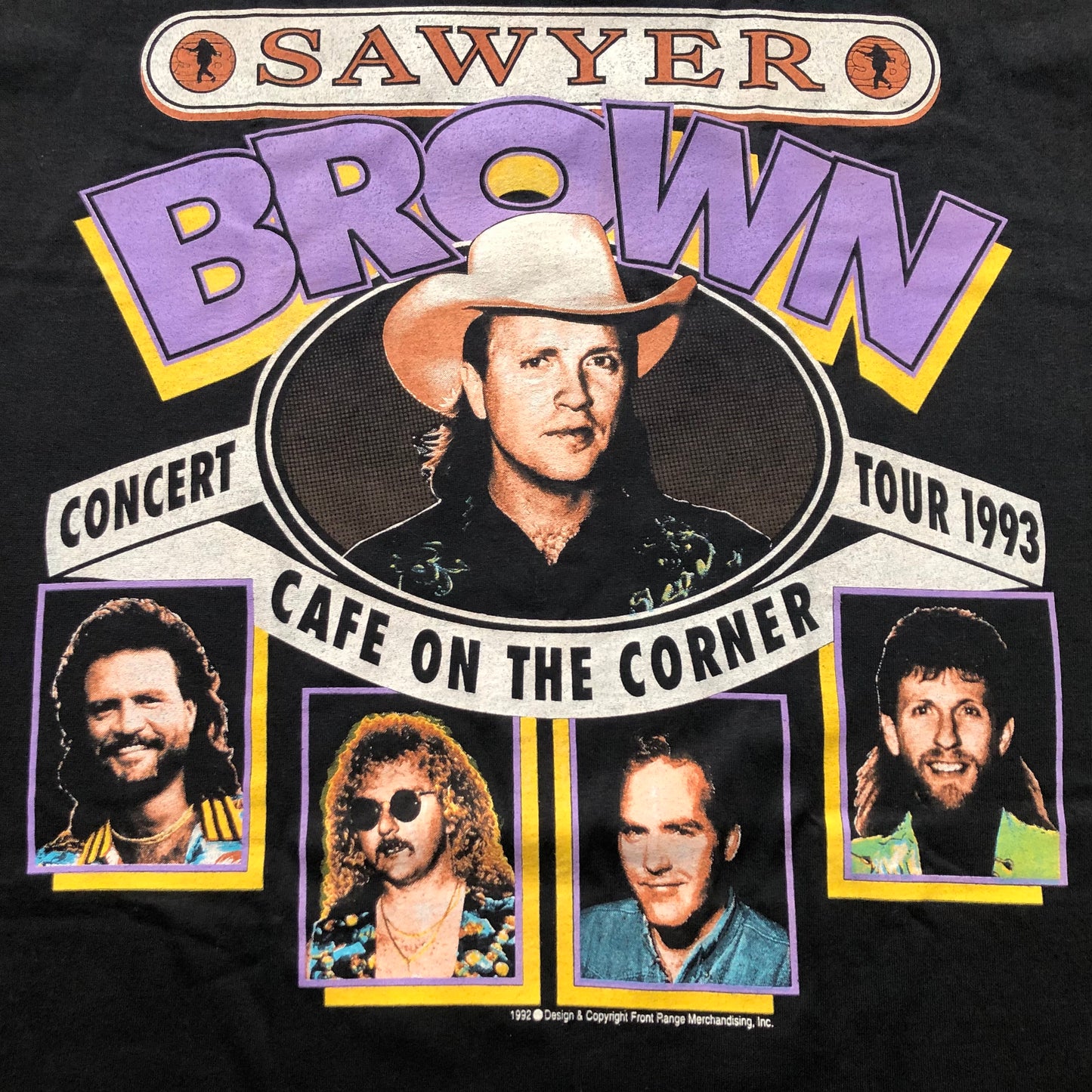 93’ Vintage Sawyer Brown “Cafe On The Corner” Country Concert T-shirt | Deadstock