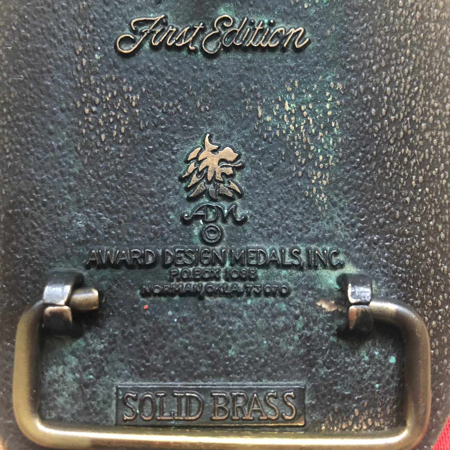 Vintage Western Solid Brass Texas Longhorn Belt Buckle First Edition | Award Design Medals, INC.